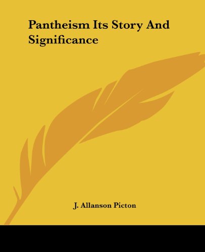 Pantheism Its Story And Significance Cover