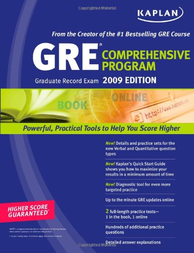 Kaplan GRE Exam 2009 Comprehensive Program Cover