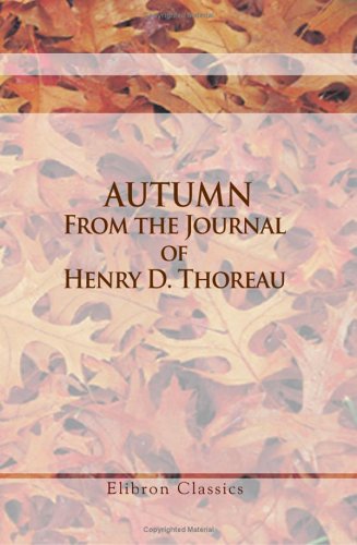 Autumn. From the Journal of Henry D. Thoreau Cover