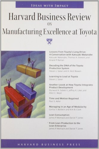 Harvard business review on manufacturing excellence at Toyota. Cover