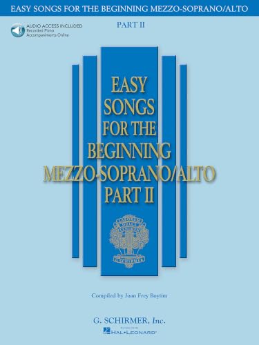 Easy Songs for the Beginning Mezzo-Soprano/Alto - Part II Cover
