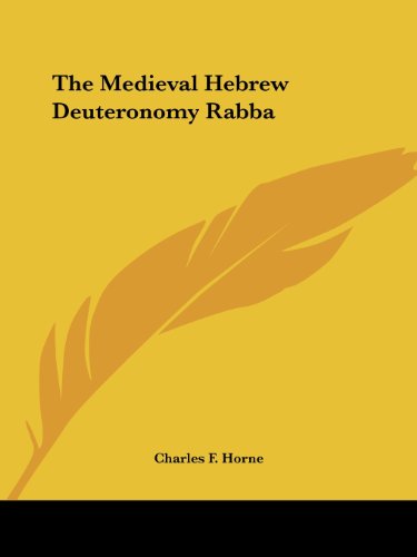 The Medieval Hebrew Deuteronomy Rabba Cover