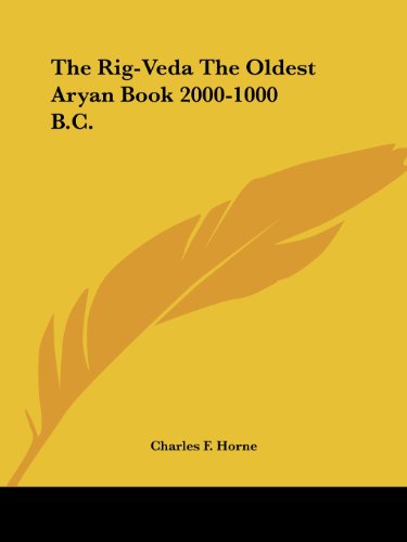 The Rig-veda the Oldest Aryan Book 2000-1000 B.c. Cover