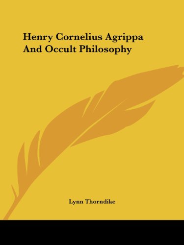 Henry Cornelius Agrippa and Occult Philosophy Cover