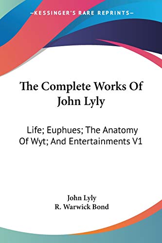 The Complete Works Of John Lyly Cover