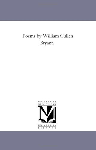 Poems by William Cullen Bryant. Cover