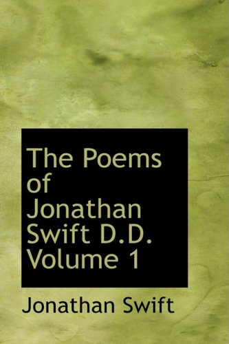 The Poems of Jonathan Swift D.D. Volume 1 Cover