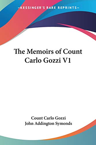The Memoirs Of Count Carlo Gozzi V1 Cover