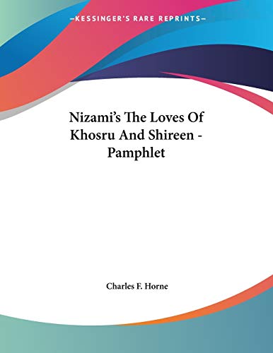 Nizami's The Loves Of Khosru And Shireen - Pamphlet Cover