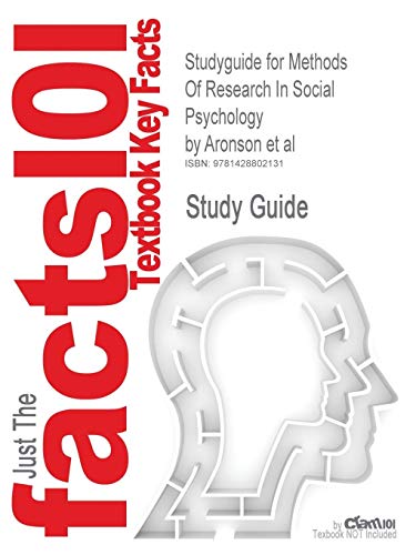 Methods of Research In Social Psychology (Cram101 Textbook Outlines - Textbook NOT Included) Cover