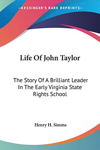 Life Of John Taylor Cover
