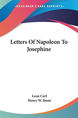 Letters Of Napoleon To Josephine Cover