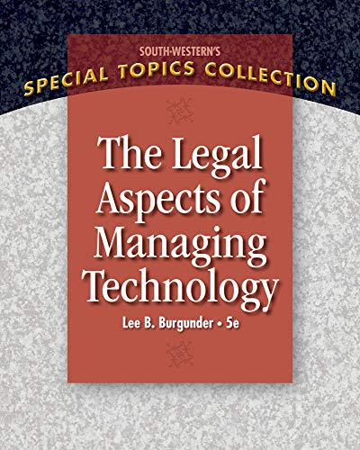Legal aspects of managing technology Cover