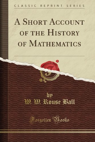 A Short Account of the History of Mathematics Cover