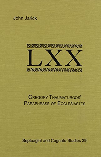 Gregory Thaumaturgos' Paraphrase of Ecclesiastes Cover