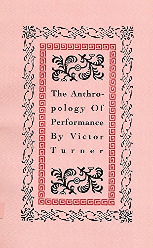 The anthropology of performance Cover