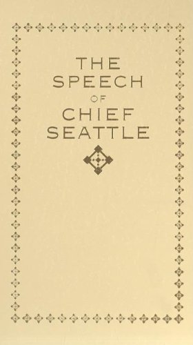The speech of Chief Seattle. Cover