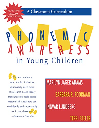 Phonemic awareness in young children Cover