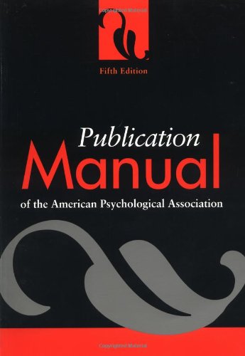 Publication manual of the American Psychological Association Cover