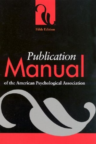 Publication manual of the American Psychological Association Cover