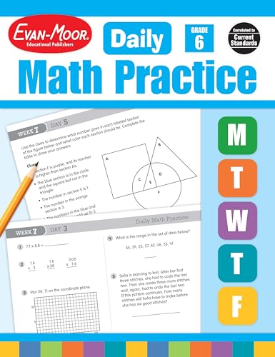 Daily Math Practice, Grades 6+ Cover