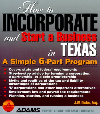 How to incorporate and start a business in Texas Cover