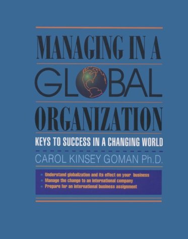 Managing in a global organization Cover