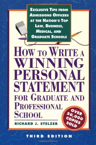 How to write a winning personal statement for graduate and professional school Cover