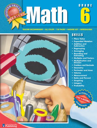 Master Skills Math, Grade 6 (Master Skills Series) Cover