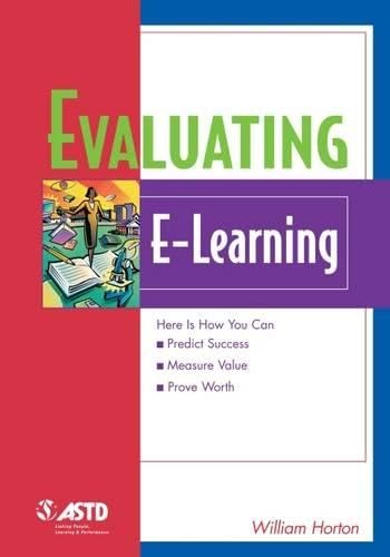 Evaluating e-learning Cover