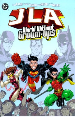 JLA, world without grown-ups Cover
