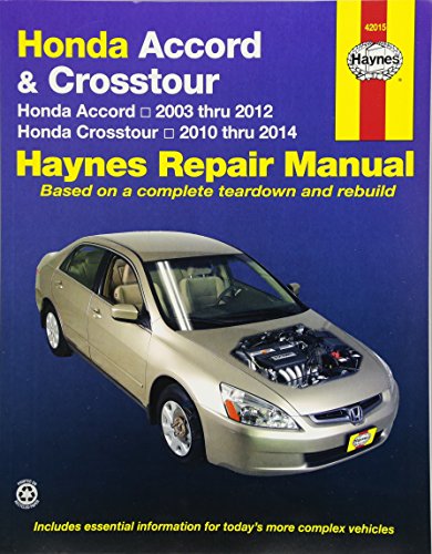 Honda accord automotive repair manual Cover