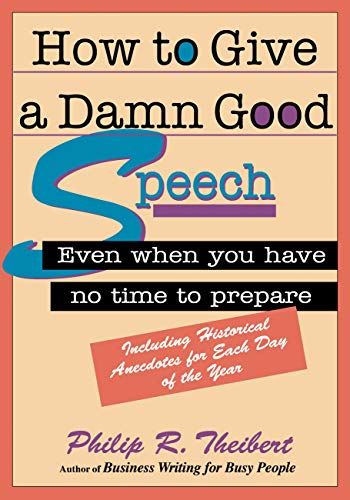 How to give a damn good speech Cover