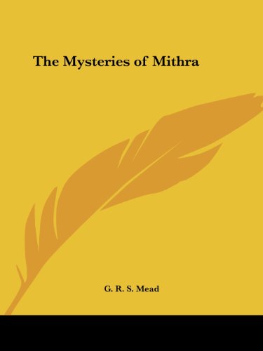 The Mysteries of Mithra Cover