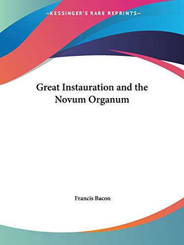 Great Instauration and the Novum Organum Cover