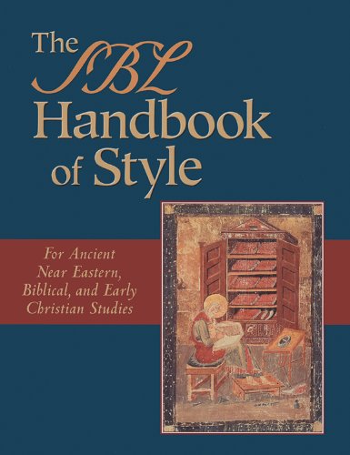 The SBL handbook of style Cover