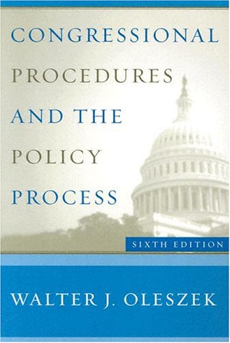 Congressional procedures and the policy process Cover