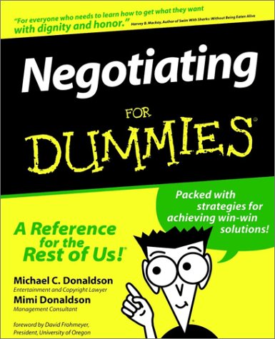 Negotiating for dummies Cover