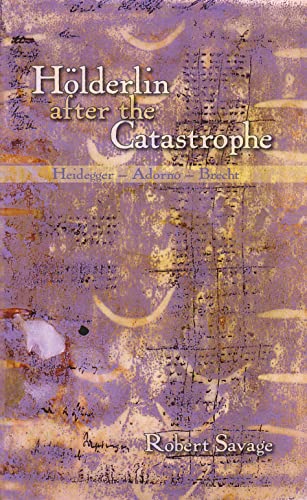 Hölderlin after the catastrophe Cover