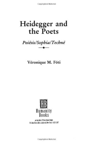 Heidegger and the Poets Cover
