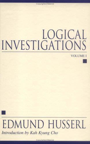 Logical investigations Cover