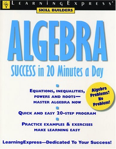 Algebra success in 20 minutes a day Cover