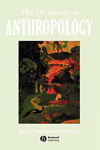 The dictionary of anthropology Cover