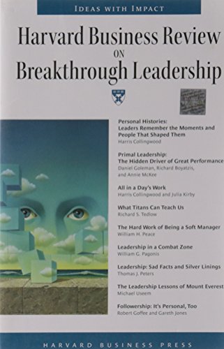 Harvard Business Review on Breakthrough Leadership Cover