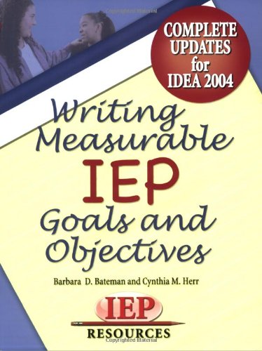 Writing Measurable IEP Goals and Objectives Cover