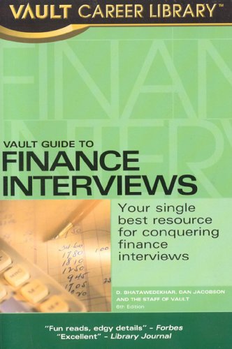Vault guide to finance interviews Cover