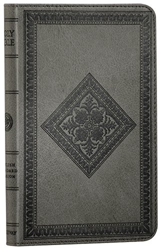 ESV Compact Bible, TruTone, Gray, Diamond Design, Red Letter Text Cover