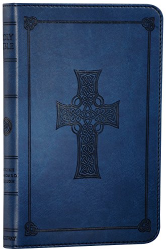 ESV Compact Bible, TruTone, Royal Blue, Celtic Cross Design, Red Letter Text Cover
