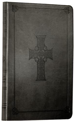 ESV Thinline Bible, TruTone, Charcoal, Celtic Cross Design,  Red Letter Text Cover