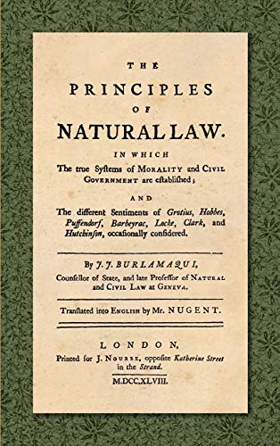 The principles of natural law Cover